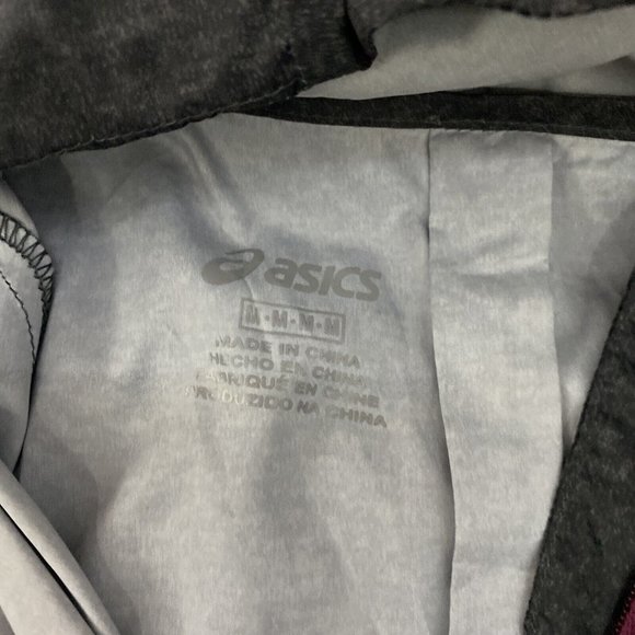 Asics womens gray jogging jacket size M purple zipper - Picture 4 of 10